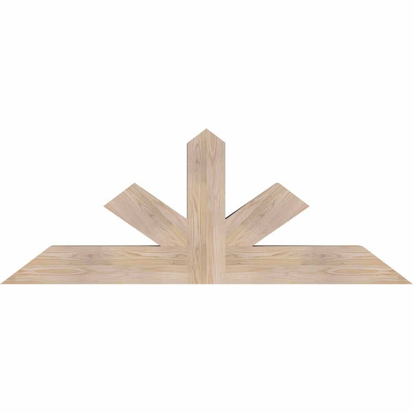 Ekena Millwork Saratoga Smooth Timber Gable Bracket, Douglas Fir, 60"W x 22"H x 5 1/2"D x 5 1/2"F, 9/12 Pitch GBW060X22X0606SAR00SDF - main